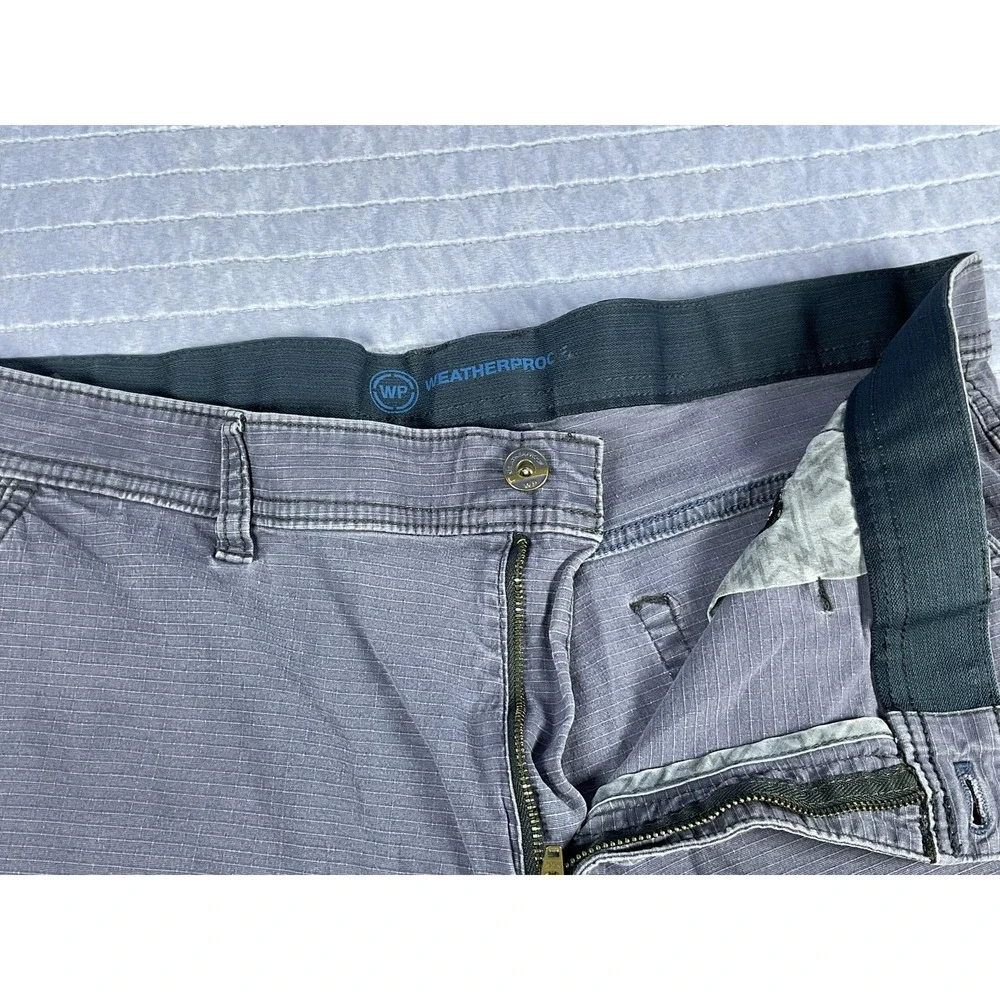 Weatherproof Vintage Mens 36 Ripstop Utility Shorts Gray Stretch Hiking Trail